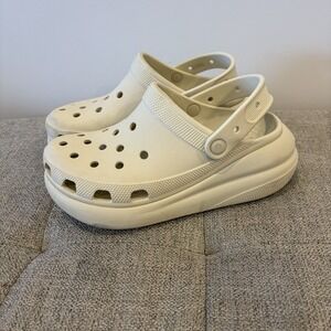 Crocs Unisex SlipOnCrush Platform Work Clog Iconic Comfort BoneMen’s 7 Women’s 9